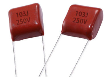 품질  Red 0.01 UF Metallized Polyester Film Capacitor Voltage Proof 공장