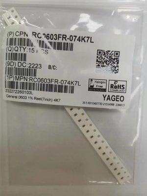 다용도읜 4007Ω 0603 칩 저항기 후막 ± 5% 저항 허용한도