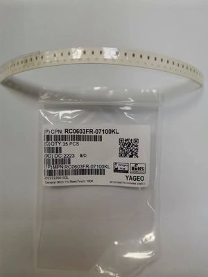 가전 제품 100KΩ 0603 칩 저항기 0.8 ± 0.1 밀리미터 폭